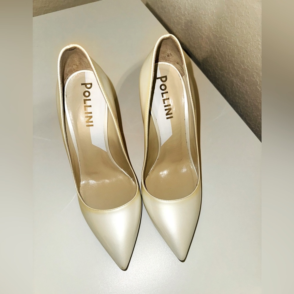 New POLLINI Leather Pump Shoes US7 Italian